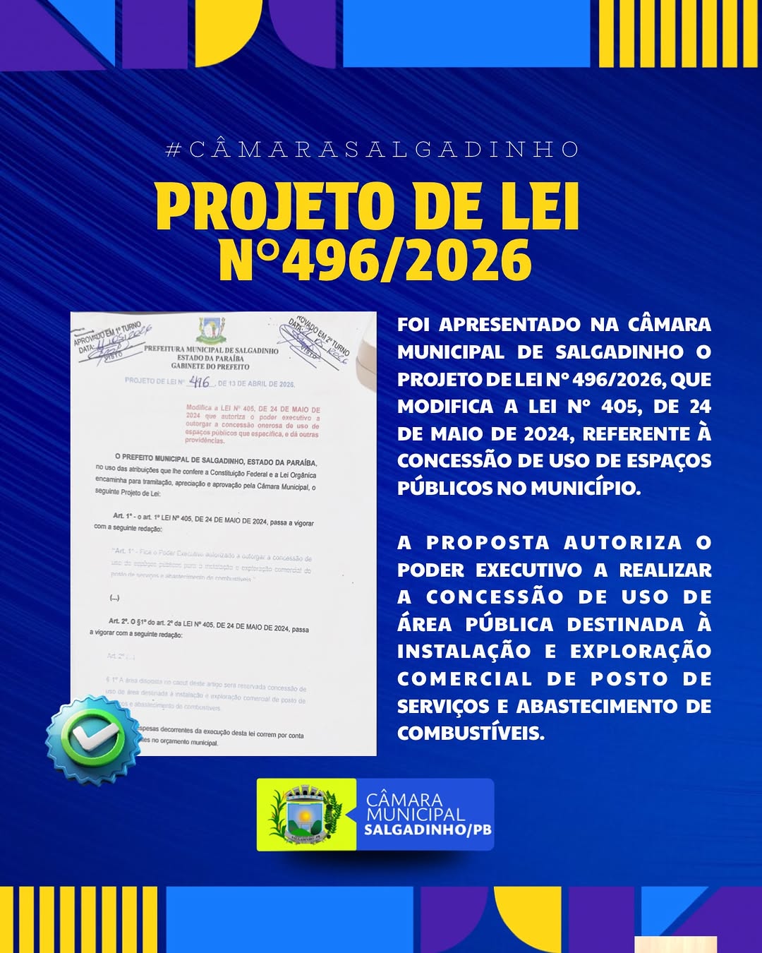 📜 PROJETO DE LEI APRESENTADO!