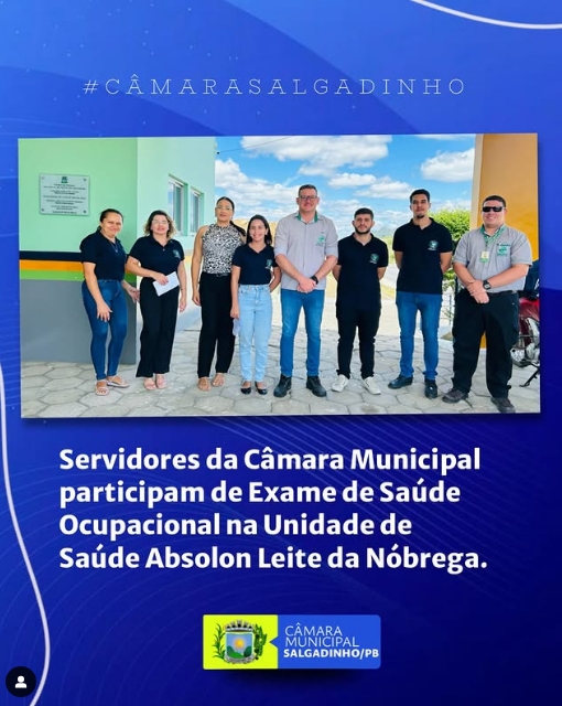 Servidores da Câmara Municipal de Salgadinho realizam exame de saúde ocupacional reforçando cuidado com o bem-estar