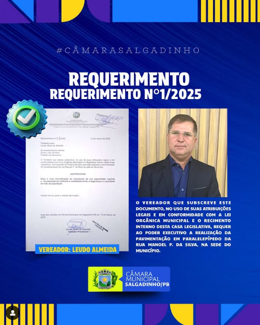REQUERIMENTO APRESENTADO!