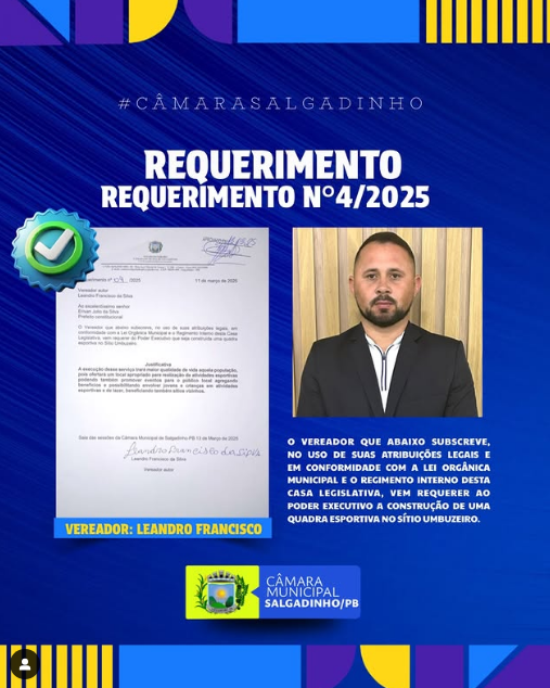 REQUERIMENTO APRESENTADO!
