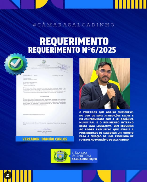 REQUERIMENTO APRESENTADO!