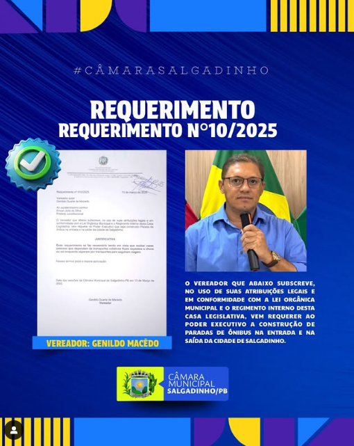REQUERIMENTO APRESENTADO!