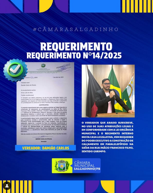 REQUERIMENTO APRESENTADO!