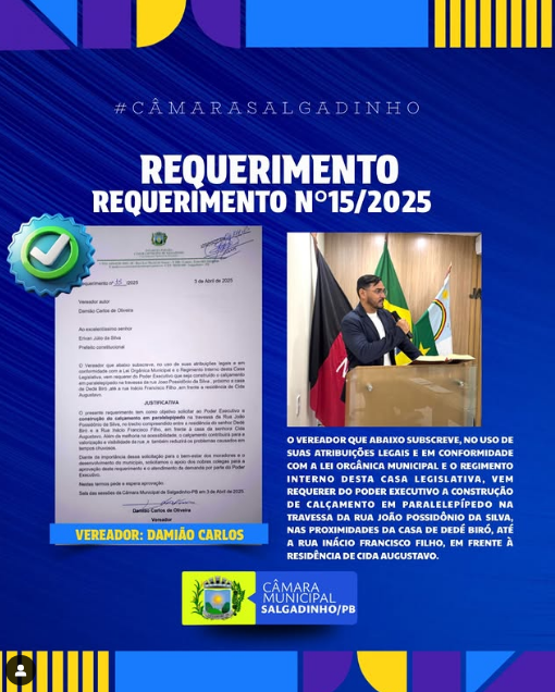 REQUERIMENTO APRESENTADO!