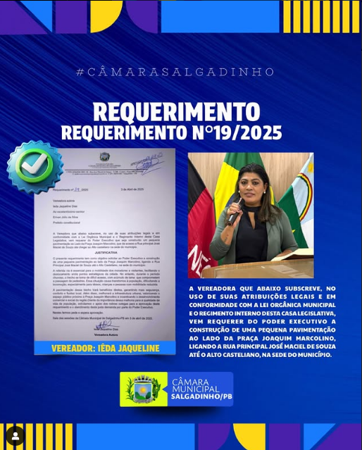 REQUERIMENTO APRESENTADO!