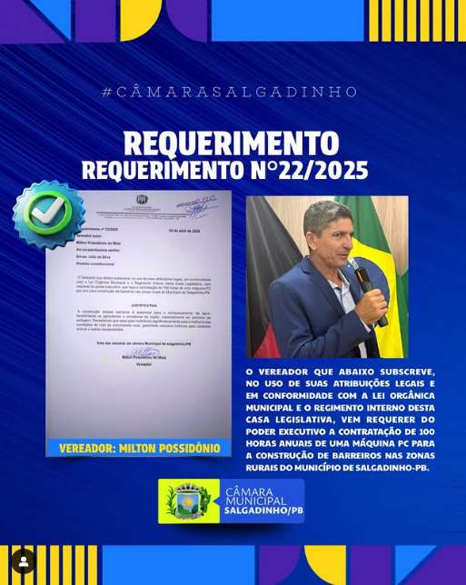 REQUERIMENTO APRESENTADO!