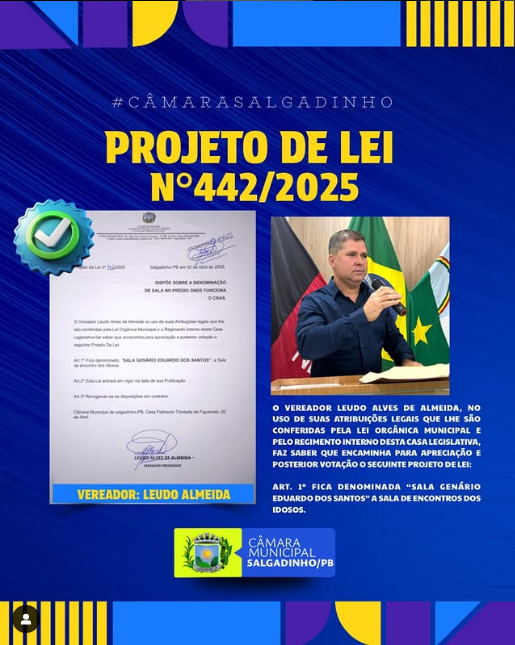 PROJETO DE LEI APRESENTADO!