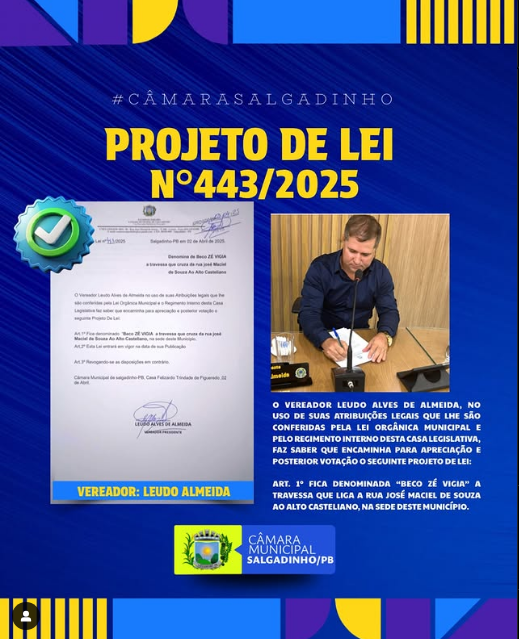 PROJETO DE LEI APRESENTADO!