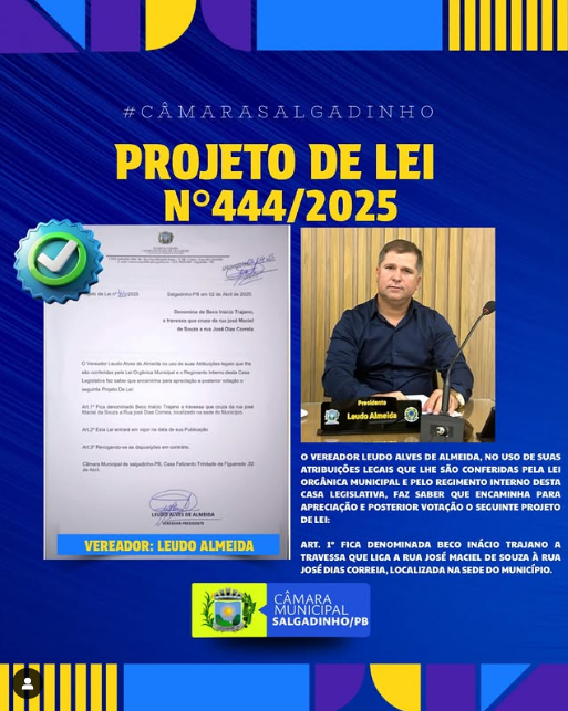 PROJETO DE LEI APRESENTADO!