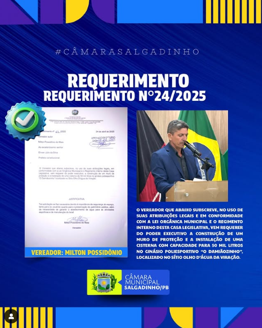 REQUERIMENTO APRESENTADO!