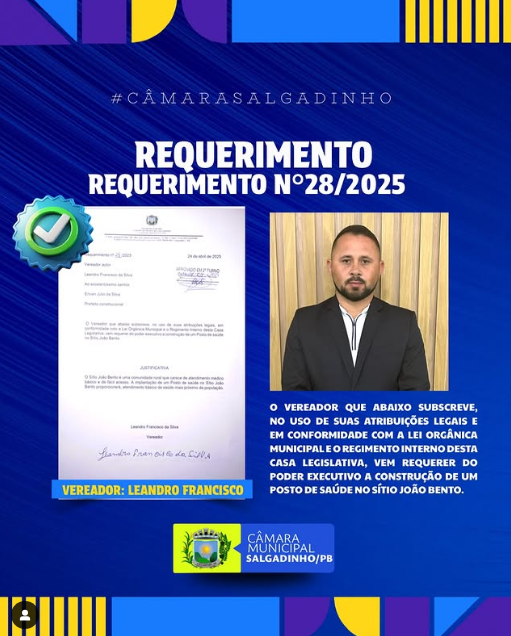 REQUERIMENTO APRESENTADO!