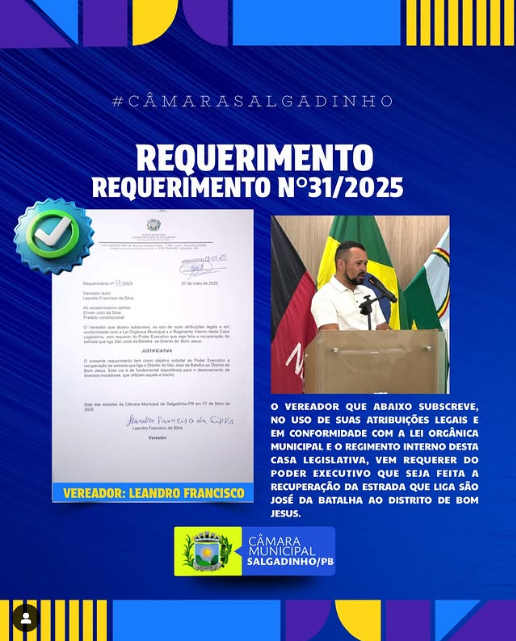 REQUERIMENTO APRESENTADO!
