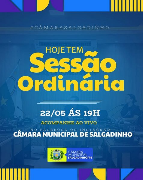 Câmara Municipal de Salgadinho realiza Sessão Ordinária nesta quarta-feira (22)