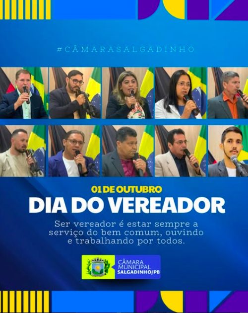 01 de Outubro - Dia do Vereador