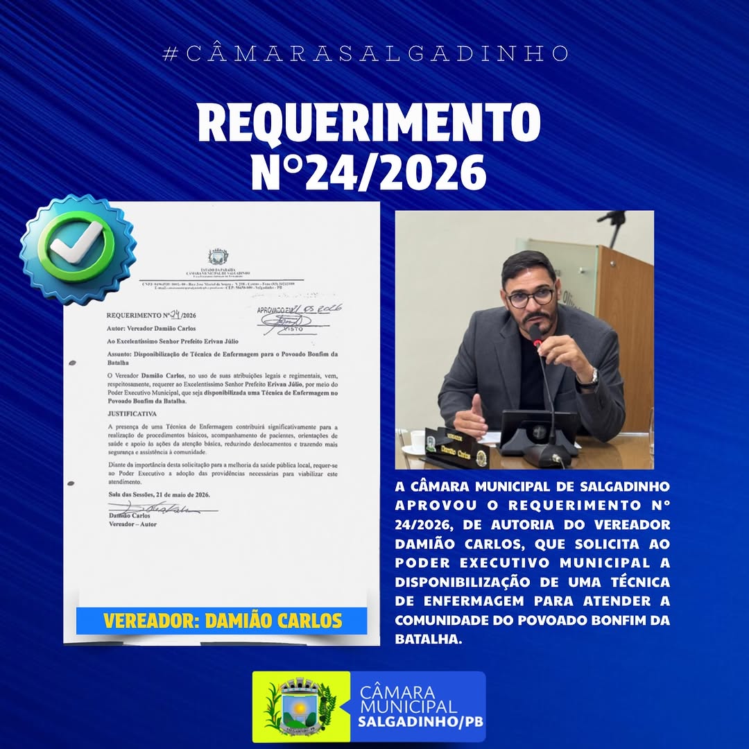 Salgadinho: Câmara garante técnica de enfermagem ao Povoado Bonfim da Batalha